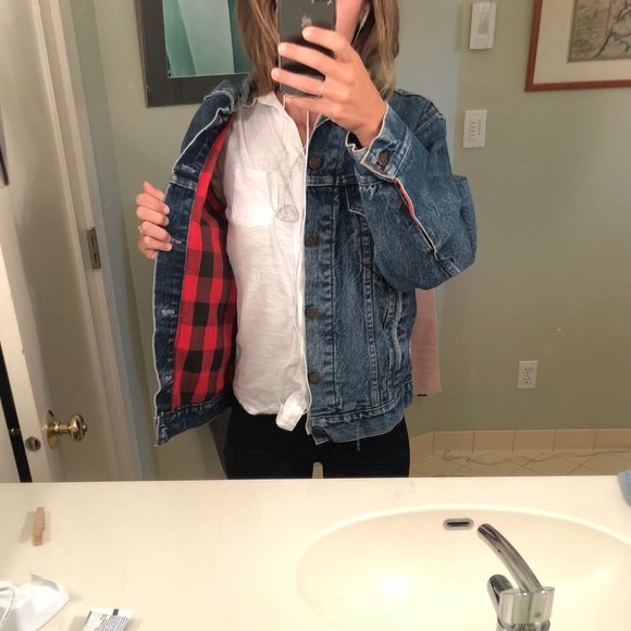 denim jacket plaid lining